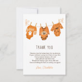 Cute floral Halloween thank you baby shower Dankeskarte (Vorderseite)