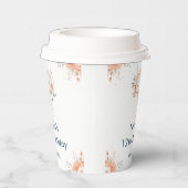 Cute Floral Jellyfish Birthday Party Pappbecher (Rechts)