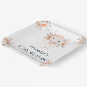 Cute Floral Jellyfish Birthday Party Pappteller (Gewinkelt)