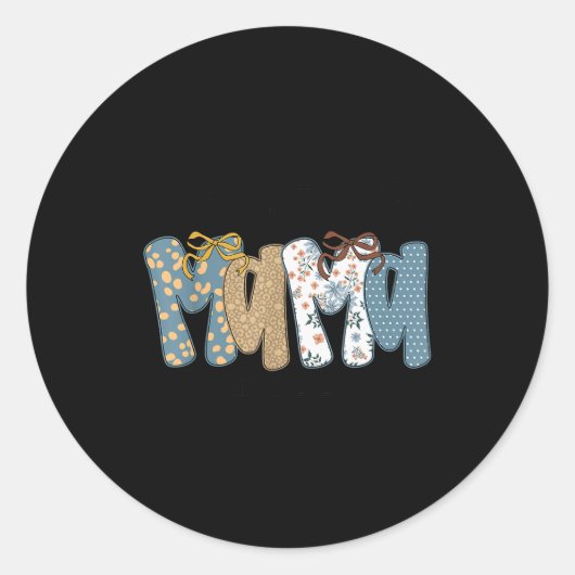 Cute Floral Leopard Coquette Fall Promoted To Mama Runder Aufkleber (Vorderseite)