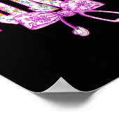 Cute Floral Nk Nurse Coquette Bow Stethoscope Nurs Poster (Ecke)