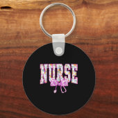 Cute Floral Nk Nurse Coquette Bow Stethoscope Nurs Schlüsselanhänger (Vorderseite)