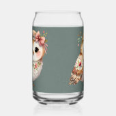 Cute Floral Owl with Bow Dosenglas (Links)