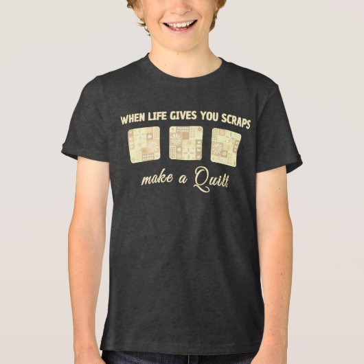 Cute & Floral Patchwork Pattern in Pastel Colours Tri-Blend Shirt (Vorderseite)