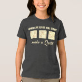 Cute & Floral Patchwork Pattern in Pastel Colours Tri-Blend Shirt (Vorderseite)