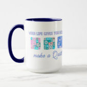 Cute & Floral Patchwork Pattern in Pop Colours Tasse (Links)