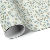 Cute Floral Pattern Wrapping Paper Roll Geschenkpapier (Rolleneckpunkt)