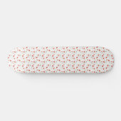 Cute Floral Poppy Pattern Skateboard Deck (Horizontal)