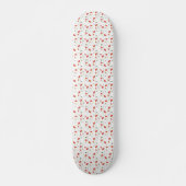 Cute Floral Poppy Pattern Skateboard Deck (Vorne)