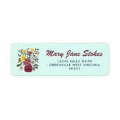 Cute Floral Return Address Label | Personalized (Vorne)