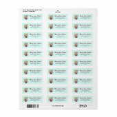 Cute Floral Return Address Label | Personalized (Vorne)