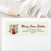 Cute Floral Return Address Label | Personalized (Insitu)