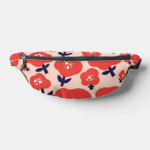 Cute Floral Seamless Pattern – Red Spring Flowers  Bauchtasche (Ablage )