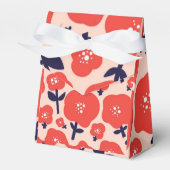 Cute Floral Seamless Pattern – Red Spring Flowers Geschenkschachtel (Vorderseite)