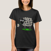 Cute Floral Sheep Design T-Shirt (Vorderseite)