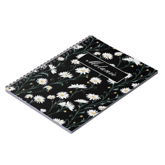 Cute Floral Spring Daisy Personalized Notizblock (Linke Seite)