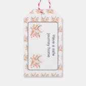 Cute Floral Starfish Baby Shower Geschenkanhänger (Rückseite)