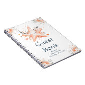 Cute Floral Starfish Baby Shower Guest Book Notizblock (Rechte Seite)