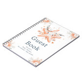 Cute Floral Starfish Baby Shower Guest Book Notizblock (Linke Seite)