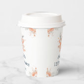 Cute Floral Starfish Birthday Party Pappbecher (Links)