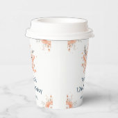 Cute Floral Starfish Birthday Party Pappbecher (Rechts)