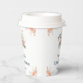 Cute Floral Turtle Birthday Party Pappbecher (Rechts)