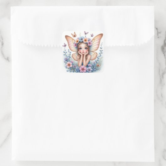 Cute Flower-Crown Fairy Sticker (Tasche)