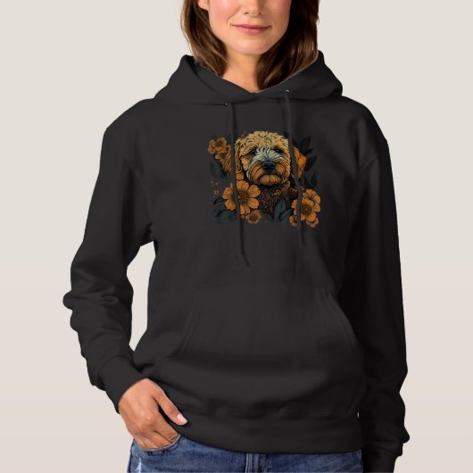 Cute Flower Goldendoodle summer Floral Golden Dood Hoodie (Vorderseite)