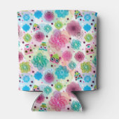 Cute flower owl background pattern dosenkühler (Rückseite)