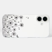 Cute Flower Phone Case – Black & White Wildflower (Rückseite (Horizontal))