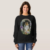 Cute Flower Sheltie summer Floral Shetland Sheepdo Sweatshirt (Vorne ganz)