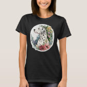 Cute Flower summer Floral Dalmatian 1 T-Shirt (Vorderseite)