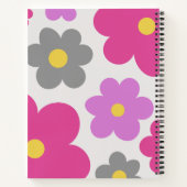 Cute flowers pink & purple Spiral Notebook Notizblock (Rückseite)