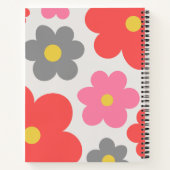 Cute flowers Red Custom script Spiral Notebook Notizblock (Rückseite)