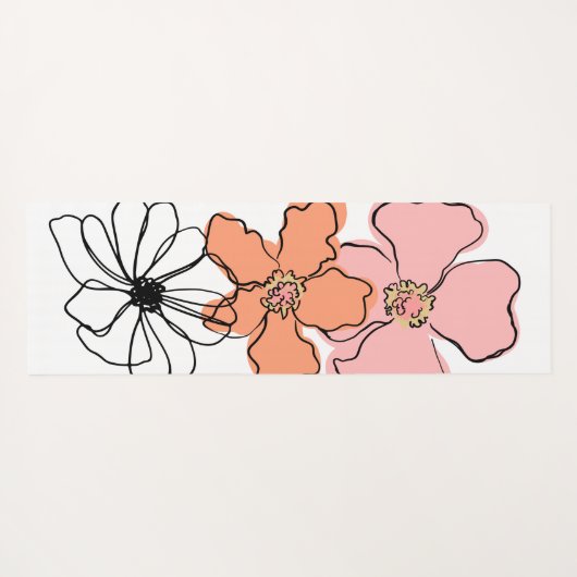 cute flowers yogamatte (Rückseite (Horizontal))