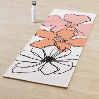 cute flowers yogamatte