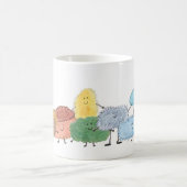 Cute Fluffy Creatures on a Coffee Mug Kaffeetasse (Mittel)