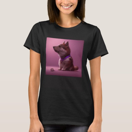 Cute Fluffy Dog Shiba Inu Husky Sheepdog Shepherd  T-Shirt (Vorderseite)