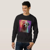 Cute Fluffy Labrador Retriever Beagle Dog Sunset P Sweatshirt (Vorne ganz)