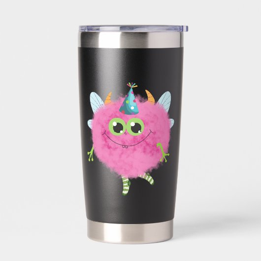 Cute fluffy monster Travel Mugs Thermobecher (Links)