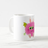 Cute fluffy rabbit monster kaffeetasse (Vorderseite Links)