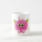Cute fluffy rabbit monster kaffeetasse (Mittel)