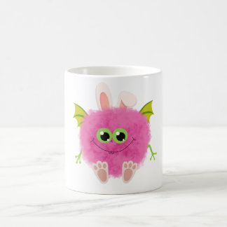 Cute fluffy rabbit monster kaffeetasse