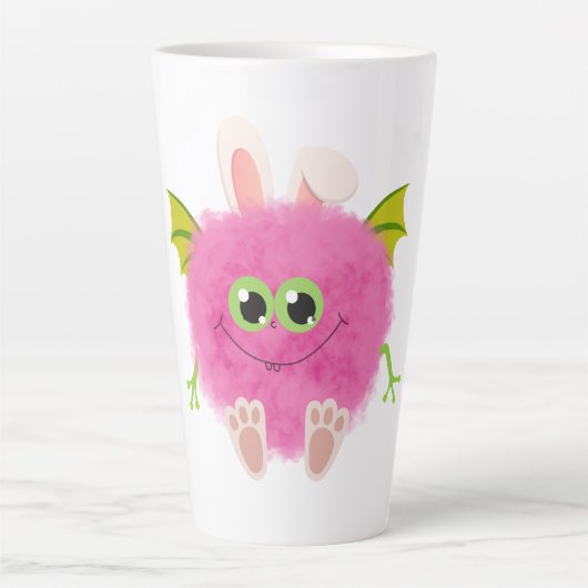 Cute fluffy rabbit monster milchtasse (Vorderseite)