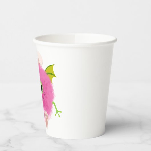 Cute fluffy rabbit monster pappbecher (Links)