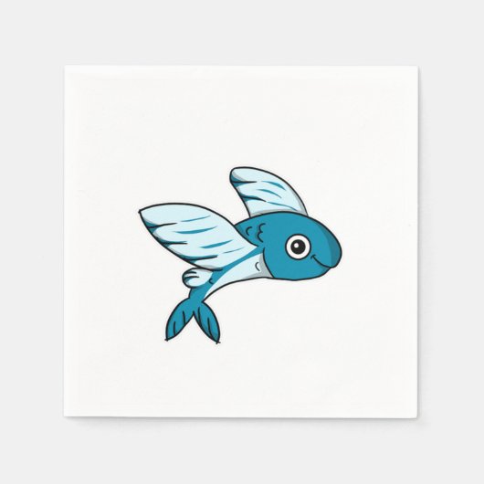 Cute Flying Fish Costume Fishing Gift Idea Serviette (Vorderseite)