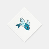 Cute Flying Fish Costume Fishing Gift Idea Serviette (Ecke)
