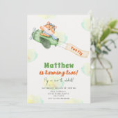 Cute Flying Fox Birthday Party Einladung (Stehend Vorderseite)