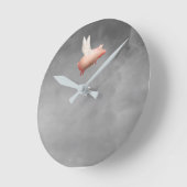 cute flying pig wall clock runde wanduhr (Winkel)