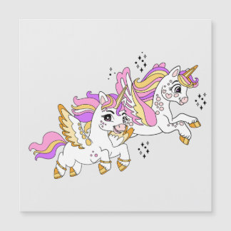 Cute flying unicorns  magnetkarte